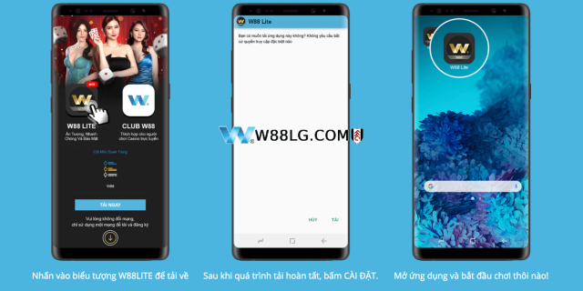 Các bước tải app W88 cho điện thoại Android