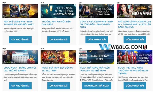 Khuyến mãi VIP W88 tối ưu giá trị dài hạn