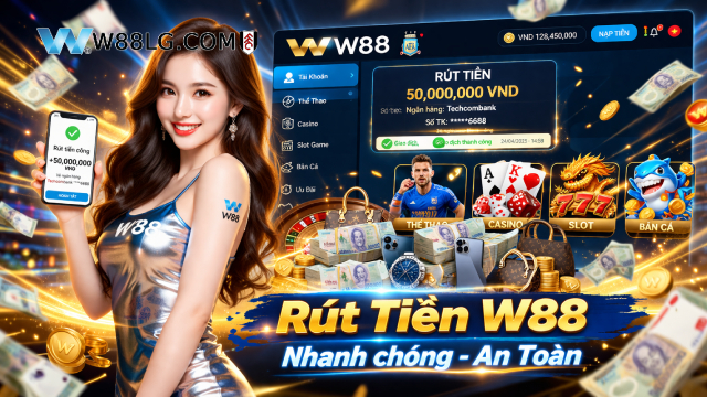 Rút tiền W88 thành công ngay từ lần đầu