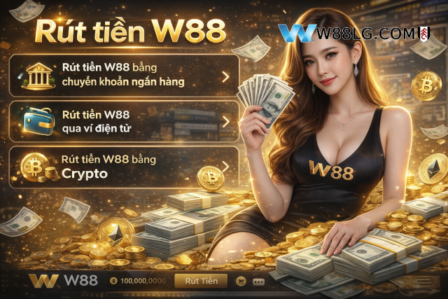 Rút tiền W88 với 3 hình thức đơn giản